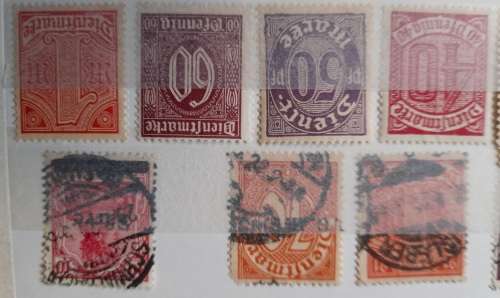 German Empire Stamps 1902-1927, Numerals Dienstmarke, Overload, Deutsches Reich UNIQUE, RARE ITEMS