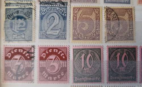 German Empire Stamps 1902-1927, Numerals Dienstmarke, Overload, Deutsches Reich UNIQUE, RARE ITEMS