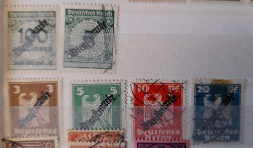 German Empire Stamps 1902-1927, Numerals Dienstmarke, Overload, Deutsches Reich UNIQUE, RARE ITEMS