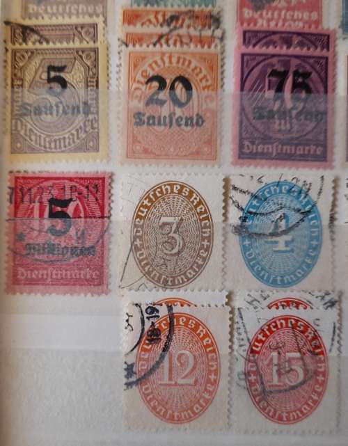 German Empire Stamps 1902-1927, Numerals Dienstmarke, Overload, Deutsches Reich UNIQUE, RARE ITEMS
