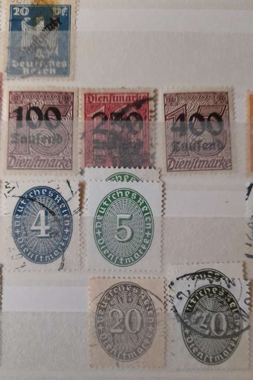 German Empire Stamps 1902-1927, Numerals Dienstmarke, Overload, Deutsches Reich UNIQUE, RARE ITEMS
