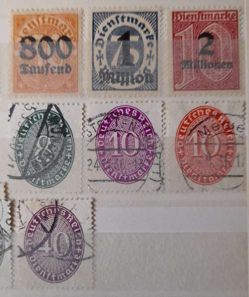 German Empire Stamps 1902-1927, Numerals Dienstmarke, Overload, Deutsches Reich UNIQUE, RARE ITEMS