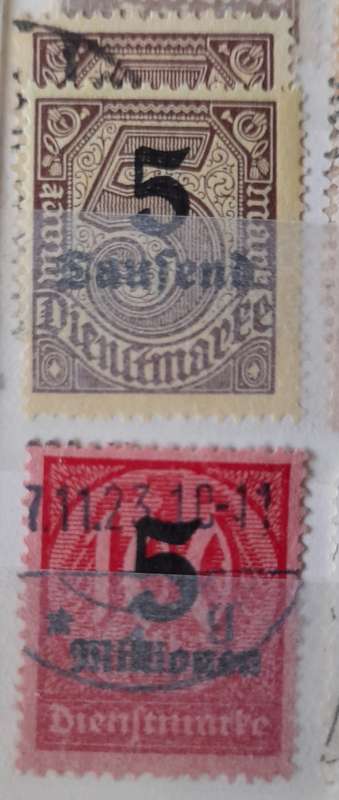 German Empire Stamps 1902-1927, Numerals Dienstmarke, Overload, Deutsches Reich UNIQUE, RARE ITEMS
