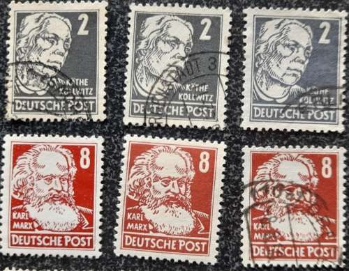 DDR 1952-1953 Complete Set Cancelled Joint Russian Zones Stamps 2 Pfg - 84 Pfg & MORE AMAZING STAMPS