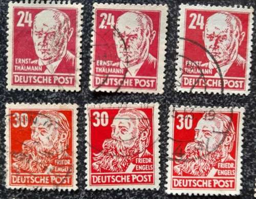 DDR 1952-1953 Complete Set Cancelled Joint Russian Zones Stamps 2 Pfg - 84 Pfg & MORE AMAZING STAMPS