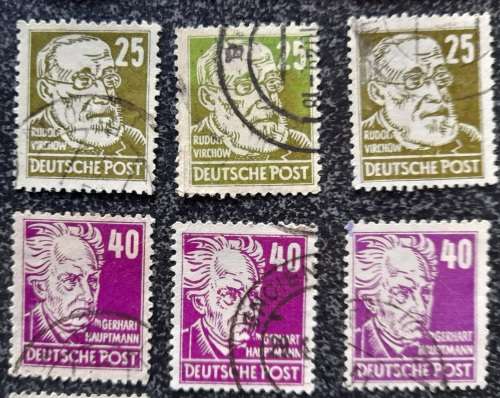 DDR 1952-1953 Complete Set Cancelled Joint Russian Zones Stamps 2 Pfg - 84 Pfg & MORE AMAZING STAMPS