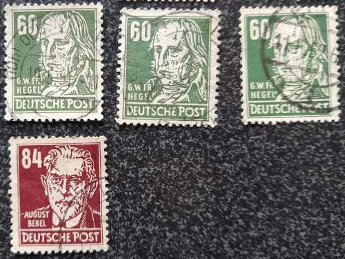DDR 1952-1953 Complete Set Cancelled Joint Russian Zones Stamps 2 Pfg - 84 Pfg & MORE AMAZING STAMPS