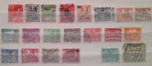 Germany DDR Berlin Stamps 1948-1987, Lot of Approximately 200 Stamps