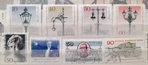 Germany DDR Berlin Stamps 1948-1987, Lot of Approximately 200 Stamps