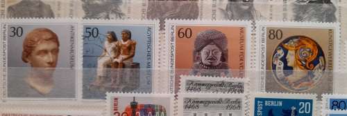 Germany DDR Berlin Stamps 1948-1987, Lot of Approximately 200 Stamps