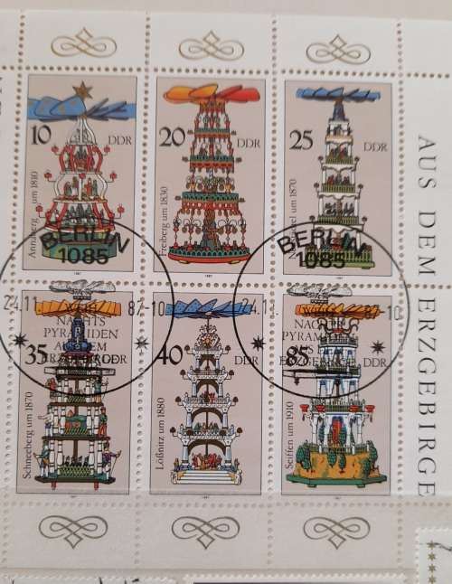 Germany DDR Berlin Stamps 1948-1987, Lot of Approximately 200 Stamps