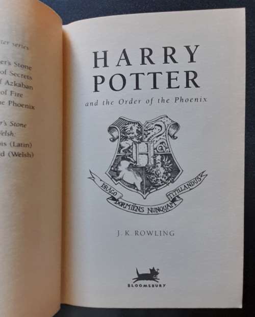 Harry Potter and The Order of The Phoenix, Bloomsbury 2003 First Edition, Hardcover