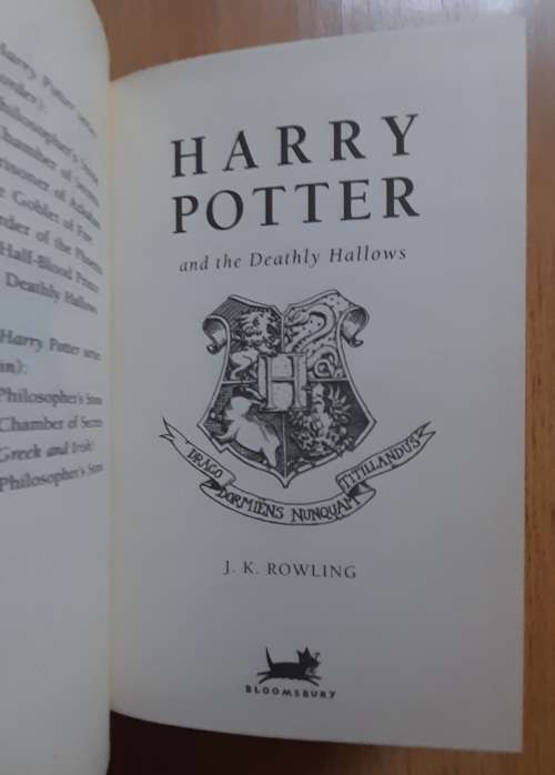 Harry Potter and the Deathly Hollows by J. K. Rowling,  First Edition