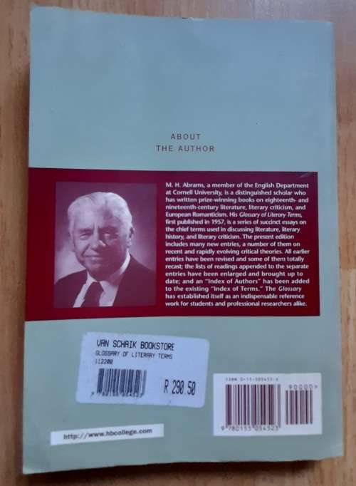 A Glossary of Literary Terms by M. H. Abrams - 7th Edition