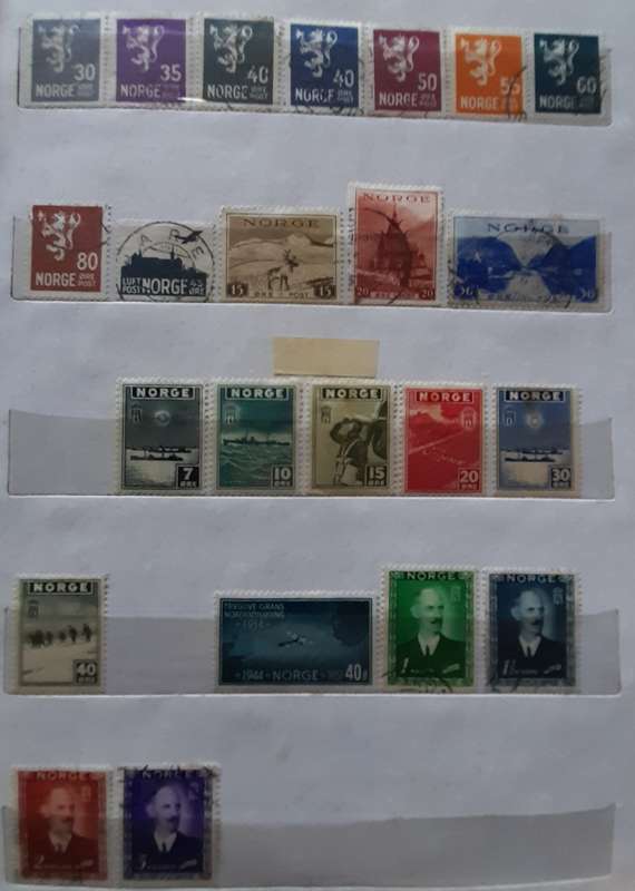 Stamps of Norway, Perfect Start-up Collection, Over 300 Stamps, 1893 - 1979, Album Included