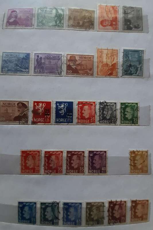 Stamps of Norway, Perfect Start-up Collection, Over 300 Stamps, 1893 - 1979, Album Included