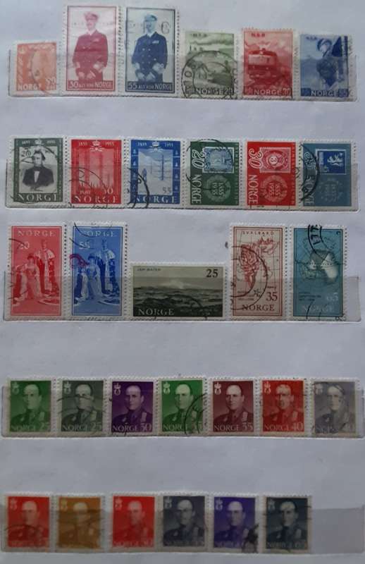 Stamps of Norway, Perfect Start-up Collection, Over 300 Stamps, 1893 - 1979, Album Included
