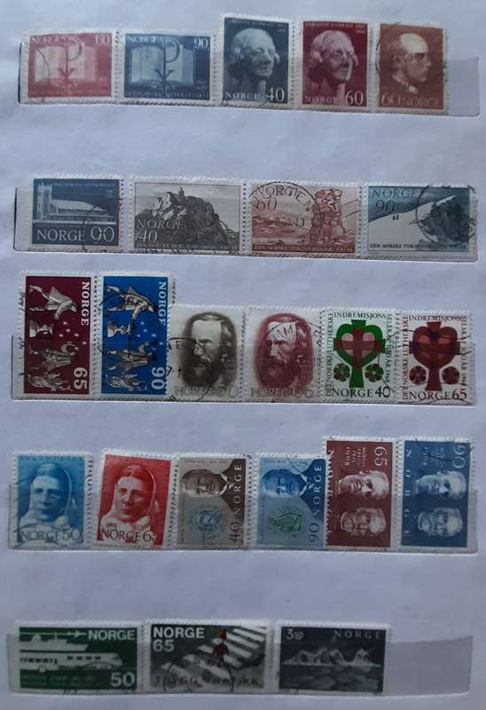 Stamps of Norway, Perfect Start-up Collection, Over 300 Stamps, 1893 - 1979, Album Included