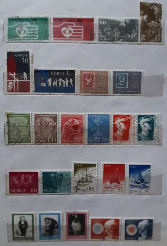 Stamps of Norway, Perfect Start-up Collection, Over 300 Stamps, 1893 - 1979, Album Included