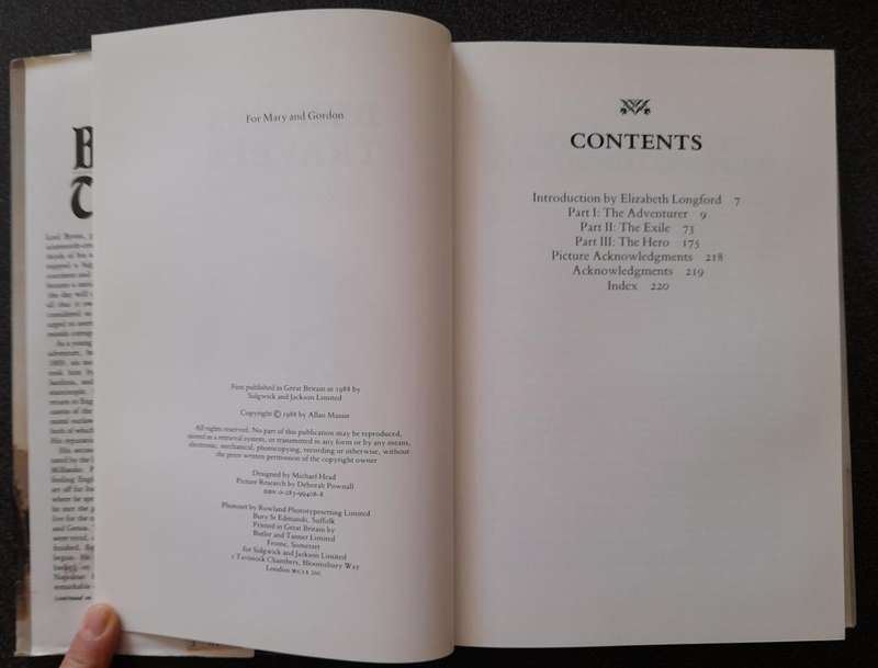Byron`s Travels by Allan Massie, Introduction by Elizabeth Longford