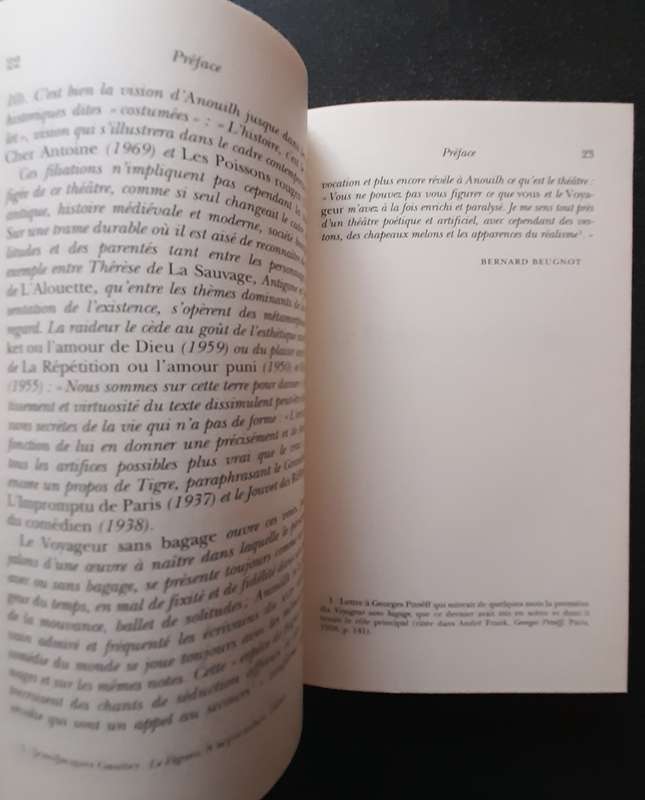 Le Voyageur sans bagage by Jean Anouilh, Edition de Bernard Beugnot, Folio Theatre, PERFECT