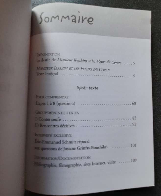 Monsieur Ibrahim et les Fleurs du Coran, Eric-Emmanuel Schmitt