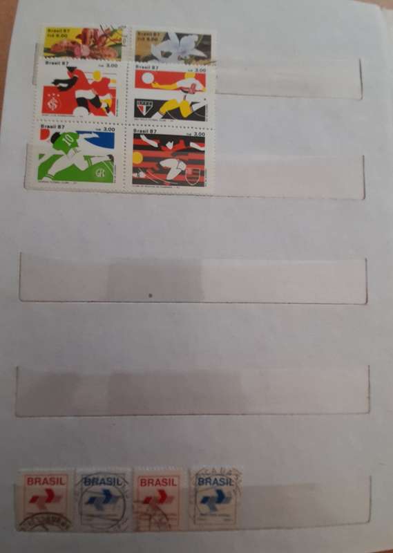 Brazil Stamps 1946 - 1987, Over 150 stamps + Stamp Album Included