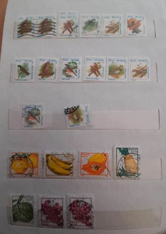 Brazil Stamps 1946 - 1987, Over 150 stamps + Stamp Album Included
