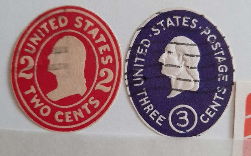 15 USA Embossed Postage Stamps, 1930 to  1978, United States of America