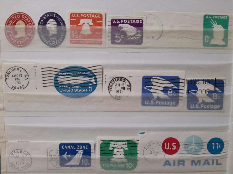 15 USA Embossed Postage Stamps, 1930 to  1978, United States of America
