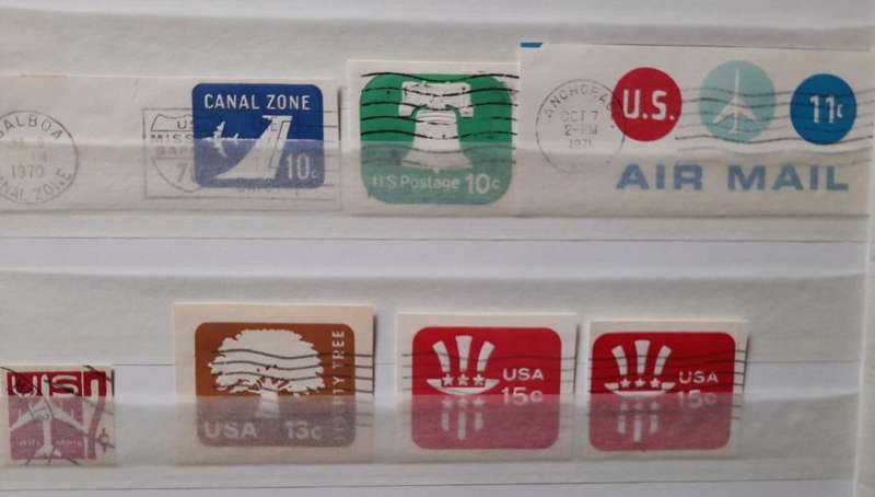 15 USA Embossed Postage Stamps, 1930 to  1978, United States of America