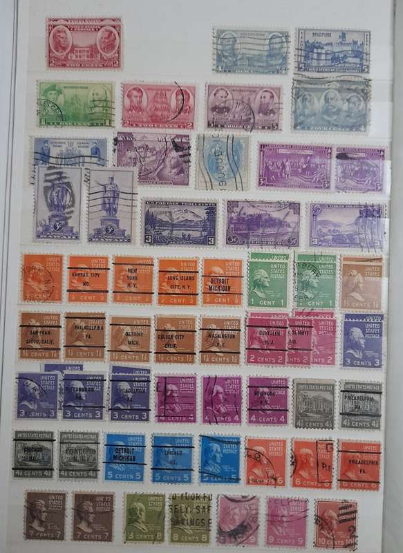 Comprehensive USA Stamp Collection, 1870 to 1985, Over 2100 Stamps & Stamp Blocks, America
