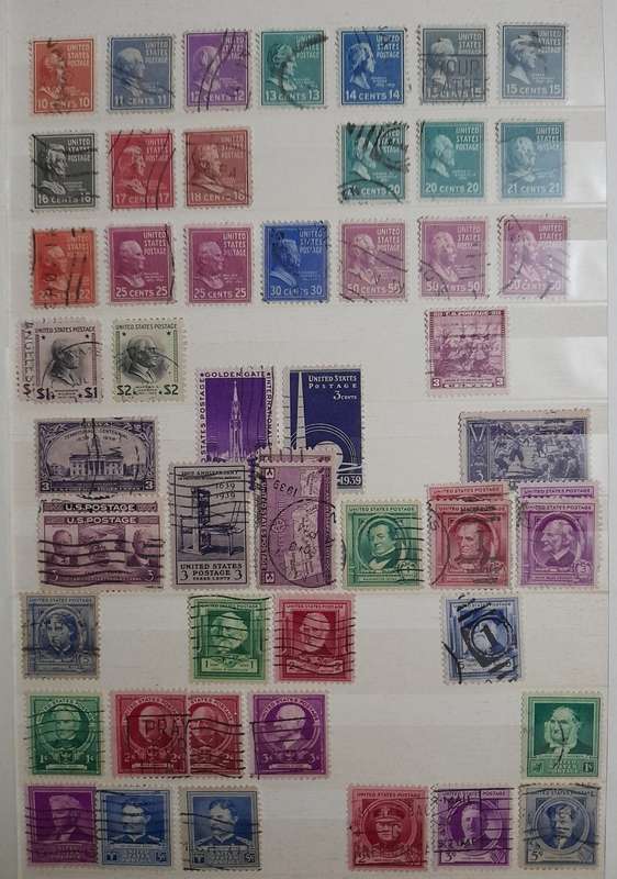 Comprehensive USA Stamp Collection, 1870 to 1985, Over 2100 Stamps & Stamp Blocks, America
