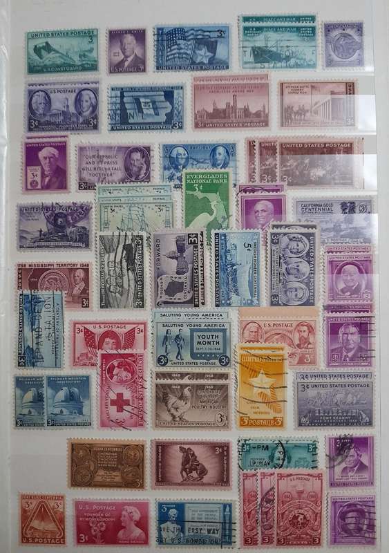 Comprehensive USA Stamp Collection, 1870 to 1985, Over 2100 Stamps & Stamp Blocks, America
