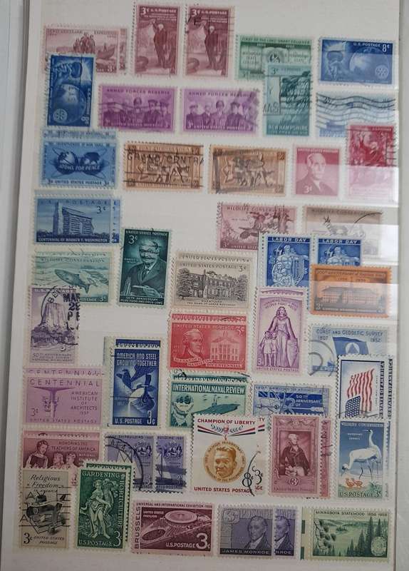 Comprehensive USA Stamp Collection, 1870 to 1985, Over 2100 Stamps & Stamp Blocks, America