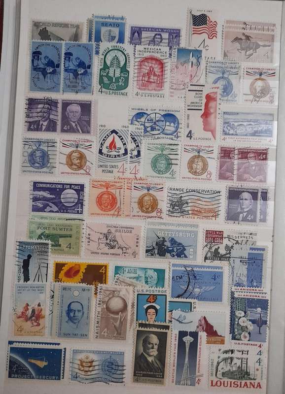 Comprehensive USA Stamp Collection, 1870 to 1985, Over 2100 Stamps & Stamp Blocks, America
