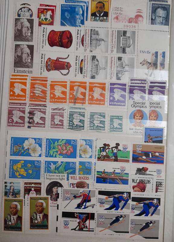 Comprehensive USA Stamp Collection, 1870 to 1985, Over 2100 Stamps & Stamp Blocks, America