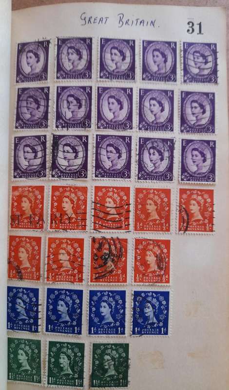 Over 400 Stamps, Mostly Cancelled: Ireland, France, Great Britain, Germany