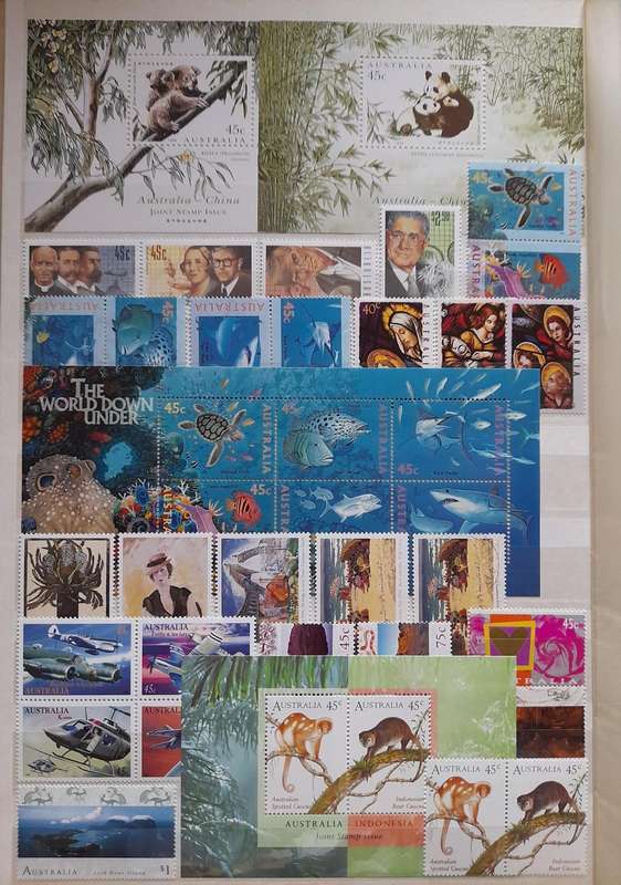 Over 1500 Stamps from Australia 1979 to 1996 and Antarctic 1957 to 1997 and Extra Booklets