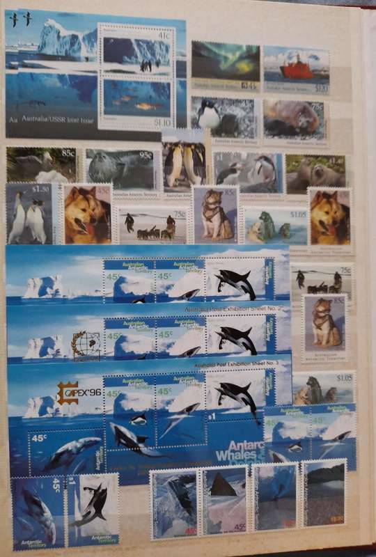Over 1500 Stamps from Australia 1979 to 1996 and Antarctic 1957 to 1997 and Extra Booklets
