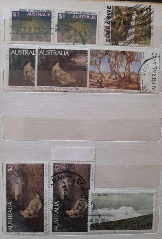 Over 90 Stamps from RSA, Great Britain, Australia, Zimbabwe, New Zealand, Transkei