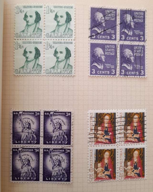 Over 250 Stamps in blocks RSA, Postage Due, South West Africa, Rhodesia, United States of America