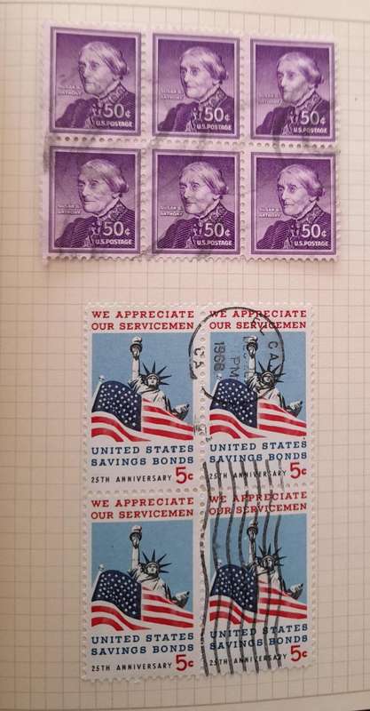Over 250 Stamps in blocks RSA, Postage Due, South West Africa, Rhodesia, United States of America