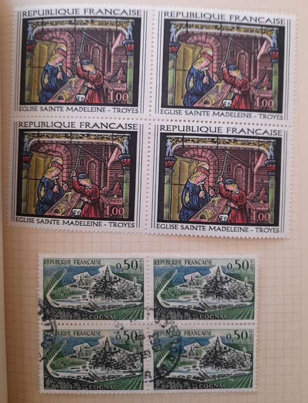 Over 500 Stamps in blocks from All Over the World, Mint State and Cancelled