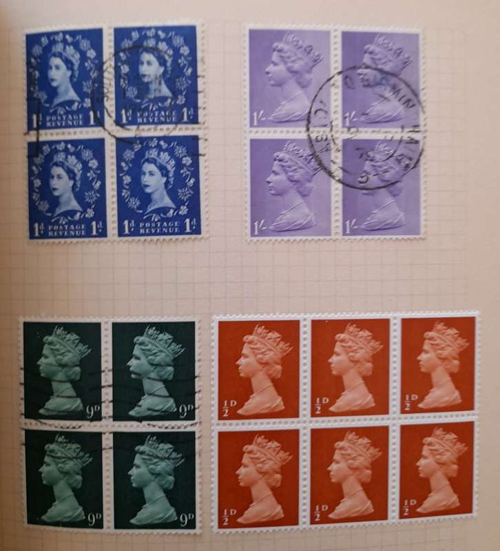 Over 500 Stamps in blocks from All Over the World, Mint State and Cancelled