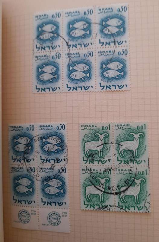 Over 500 Stamps in blocks from All Over the World, Mint State and Cancelled