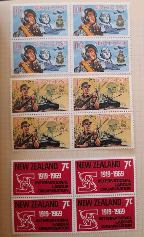 Over 500 Stamps in blocks from All Over the World, Mint State and Cancelled