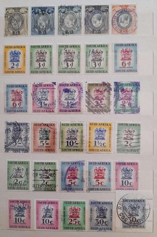 Over 450 ZAR Zegelregt and South Africa Revenue Stamps, a Comprehensive Collection