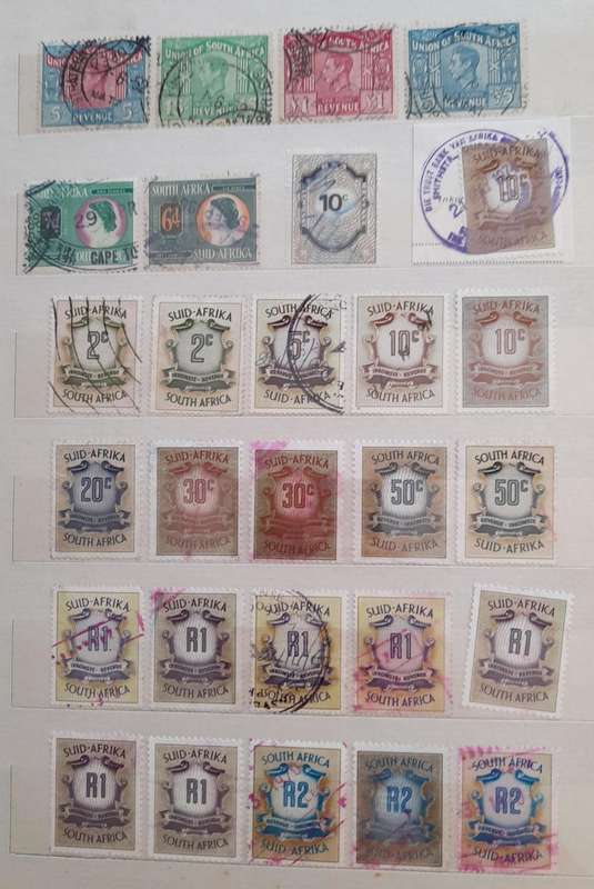 Over 450 ZAR Zegelregt and South Africa Revenue Stamps, a Comprehensive Collection