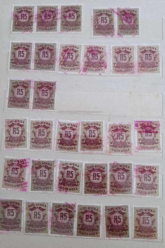 Over 450 ZAR Zegelregt and South Africa Revenue Stamps, a Comprehensive Collection